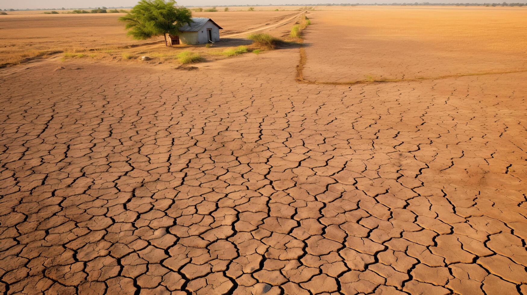 tierras de cultivo flexible a Desierto untado foto