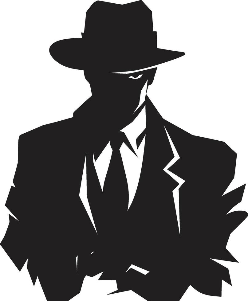 Dapper Don of Mafia Boss in Suit Crime Syndicate Signature Suit and Hat vector