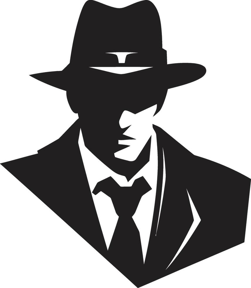 crimen sindicato firma traje y sombrero gángster majestad de mafia jefe atuendo vector