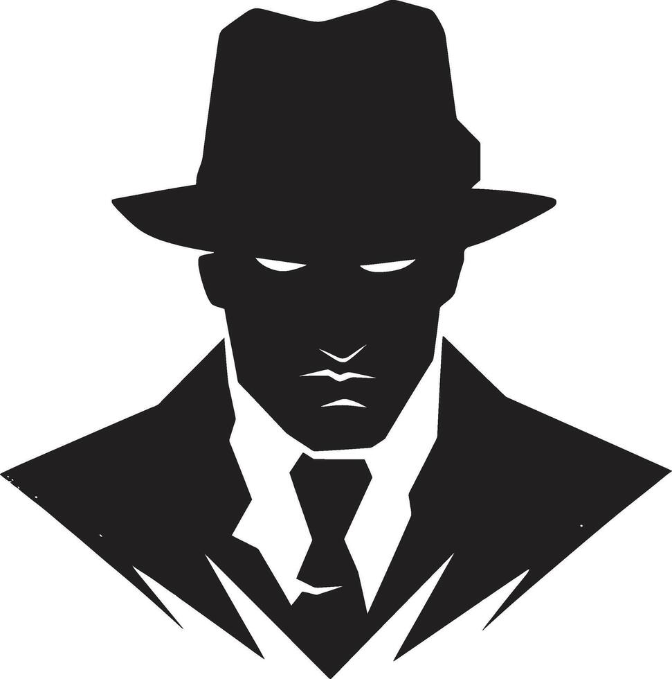 Sartorial Syndicate Mafia Crest in Classy Capo Insignia of Mafia Boss Attire vector