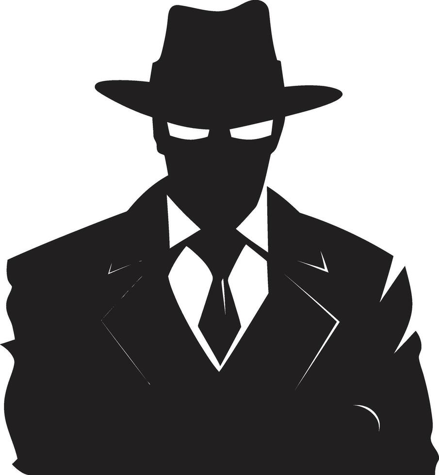 gángster majestad de mafia jefe atuendo el padrino cresta mafia emblema en vector