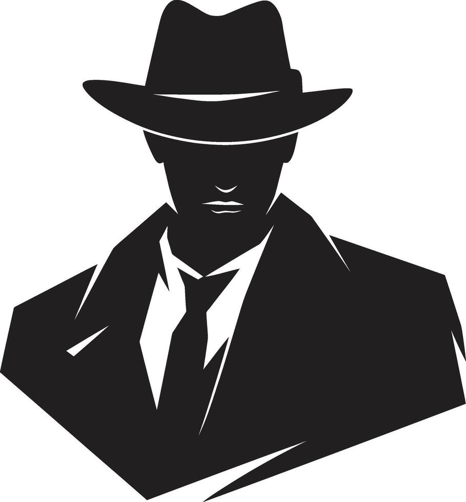 Sharp Dressed Shadows Suit and Hat Tailored Tyranny Mafia in vector