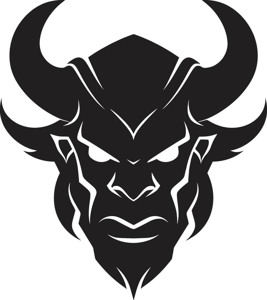 Contemporary Oni Noir Stylish Black Icon with Japanese Flair Elegant Oni Sleek Black Logo Design for a Modern Identity vector