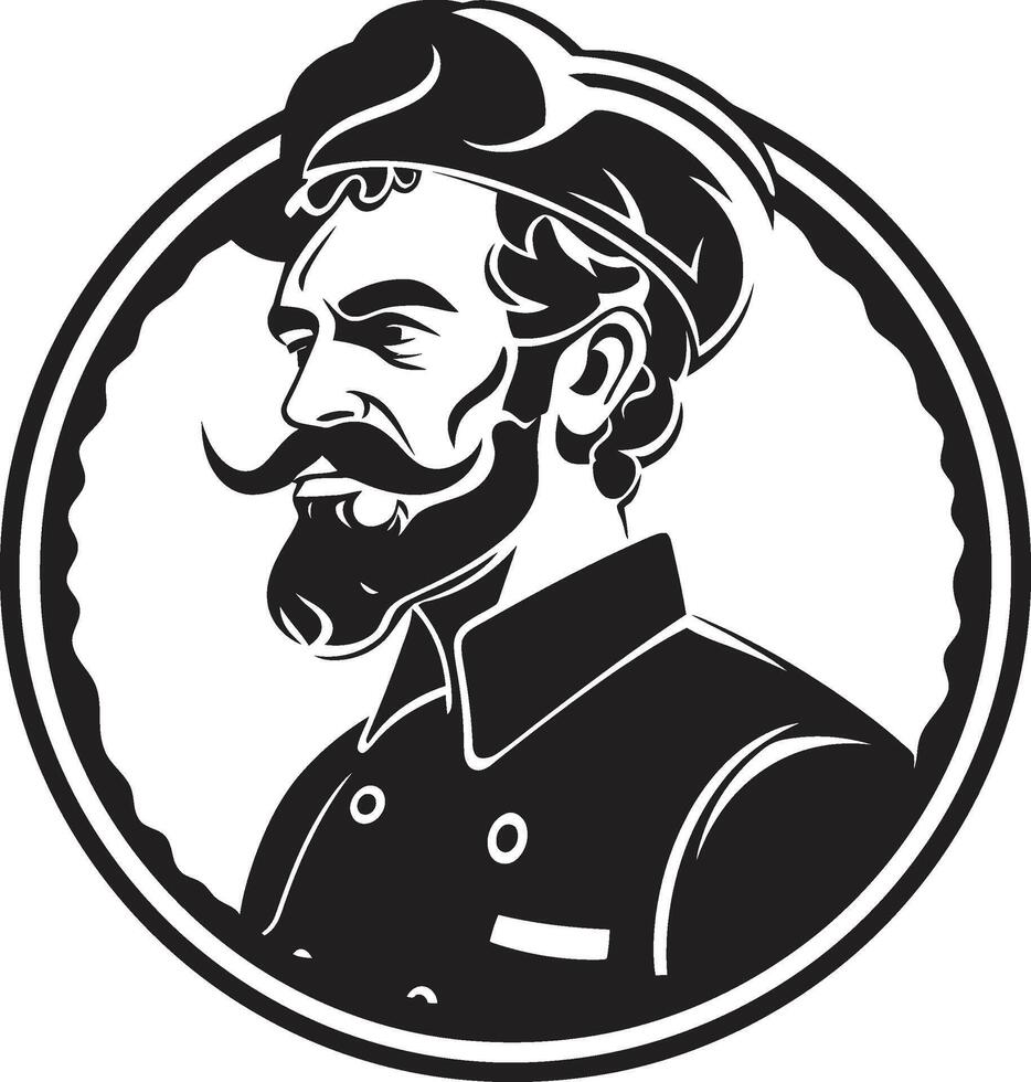 gastrónomo tarta creador contemporáneo emblema con un moderno giro noir pizzería deleite elegante negro icono para un sabroso marca identidad vector