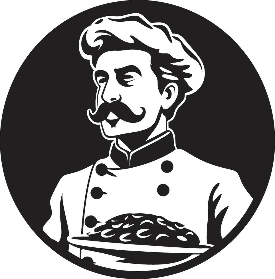 saborear el rebanada intrincado silueta en negrita negro Agua en la boca cocinero pulcro negro logo diseño con Pizza silueta vector