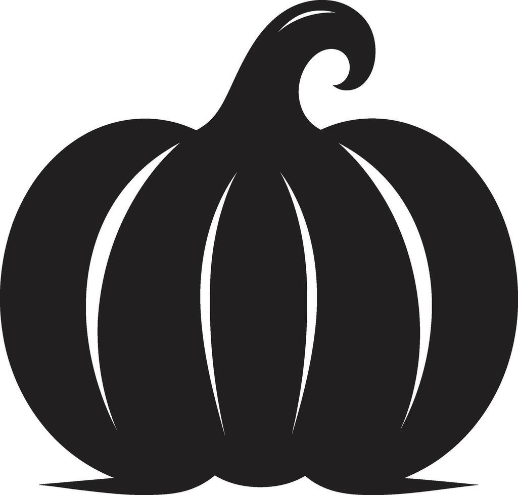 fantasma calabaza elegante negro calabaza icono diseño obsesionado cosecha negro calabaza logo icono vector