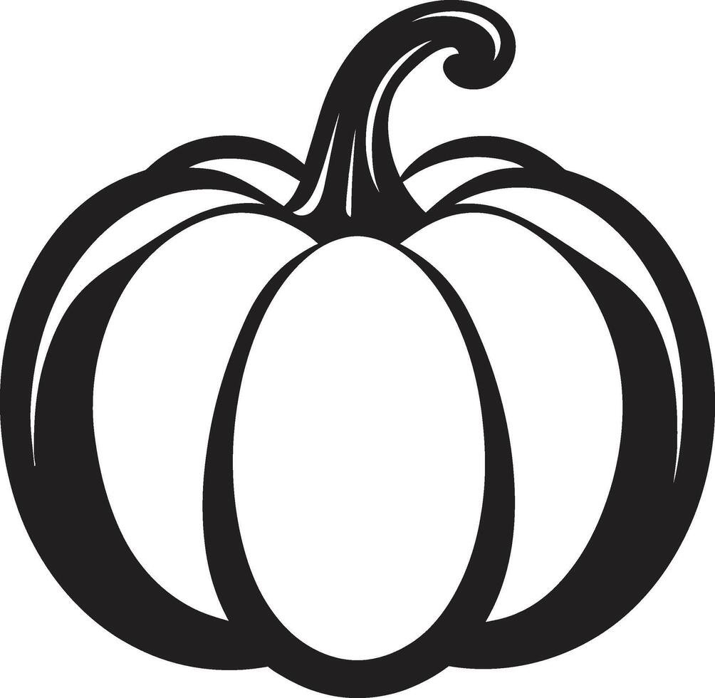 fantasma calabaza elegante negro calabaza icono diseño misterioso emblema minimalista calabaza icono diseño en negro vector