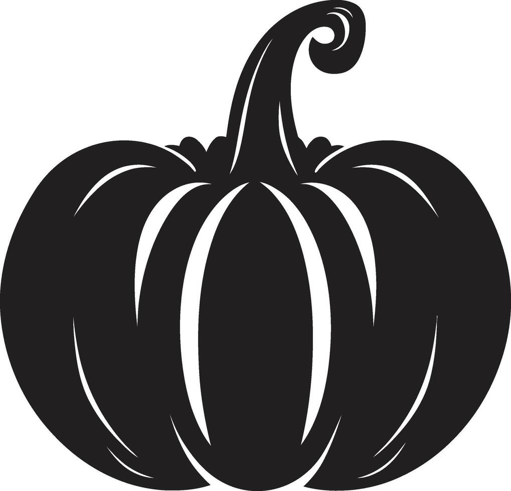 cosecha matices negro icónico calabaza diseño fantasmal calabaza elegante diseño de negro calabaza logo vector