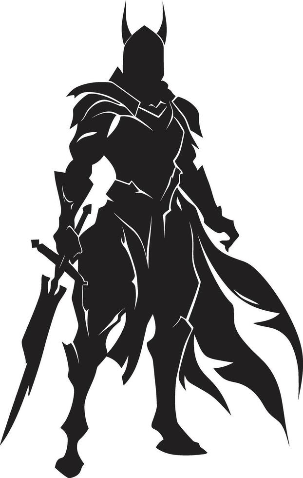 Stealth Sentinel of Lancer Soldier Mascot Thunderstrike Trooper Lancer Soldier Emblem vector