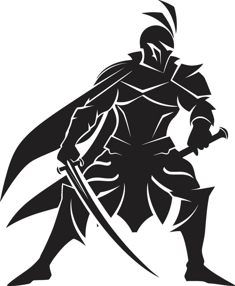 Tactical Thunder Lancer Warrior Emblem Warhawk Sentinel Mascot of Lancer Soldier vector