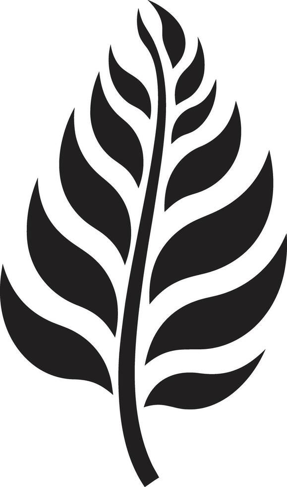 Organic Oasis Leaf Silhouette Lush Canopy Emblem with Leaf Silhouette in vector