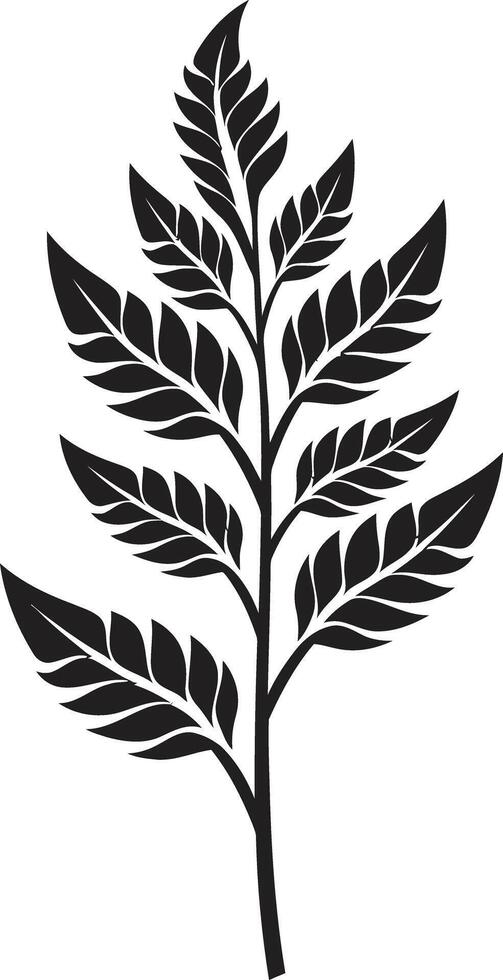 Natures Elegance with Leaf Silhouette Enchanted Greens Emblem of Leaf Silhouette vector