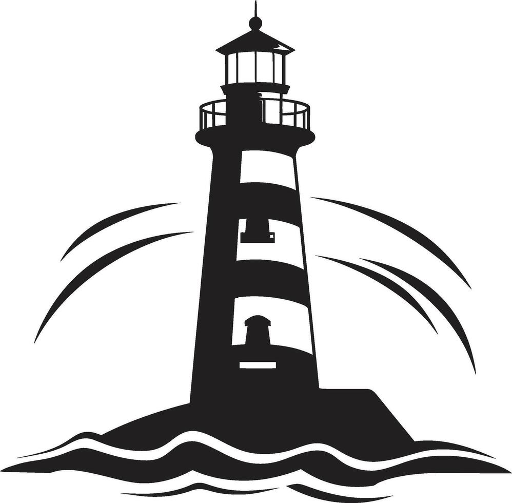 Seafarers Guiding Light of Lighthouse Illuminating Horizons Coastal Lighthouse vector