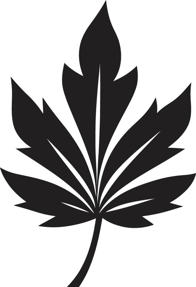 Organic Oasis Elegant with Leaf Silhouette Renewed Growth Emblem of Leaf Silhouette vector