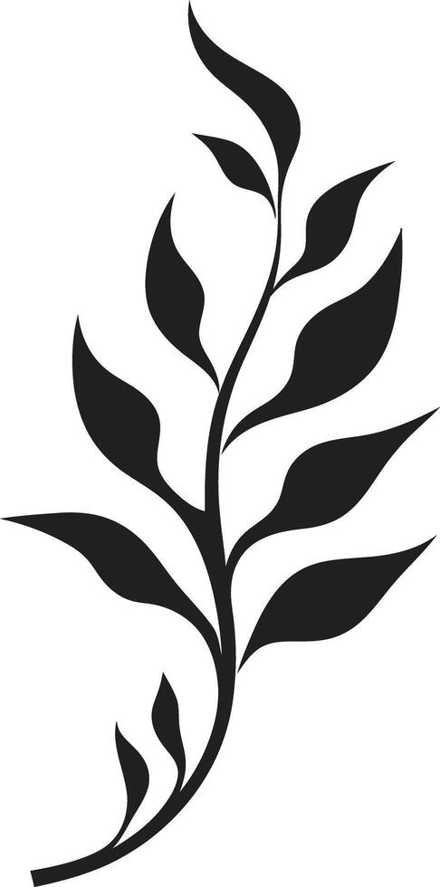 follaje fantasía emblema de hoja silueta armonía en naturaleza silueta hoja vector