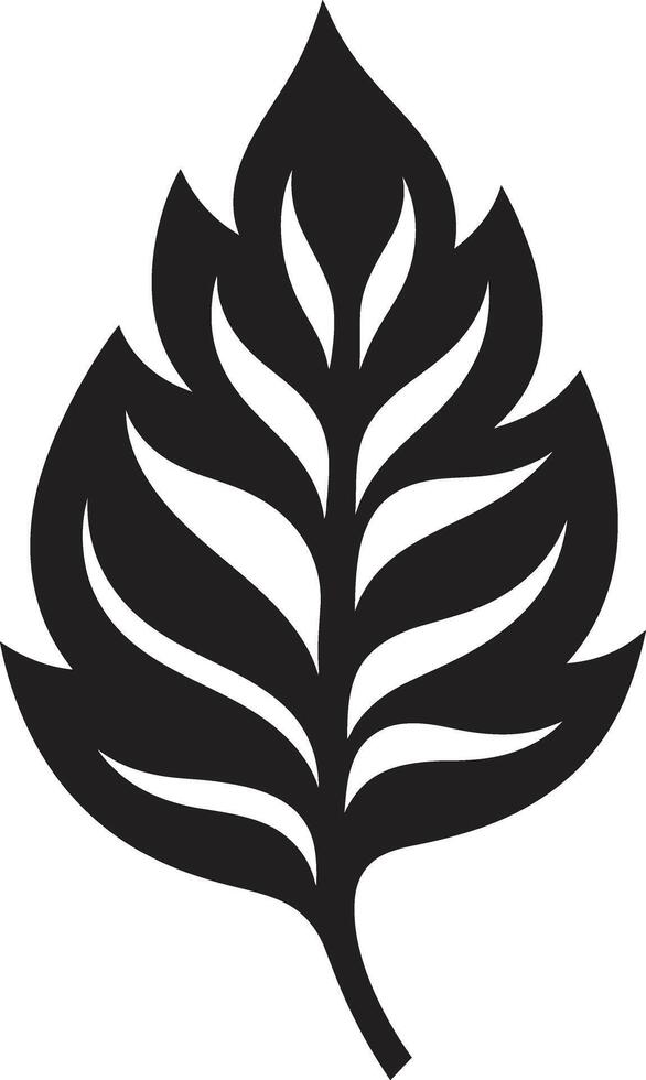 Radiant Greens Silhouetted Leaf Emblem in Elegant Verdant Visions Leaf Silhouette vector