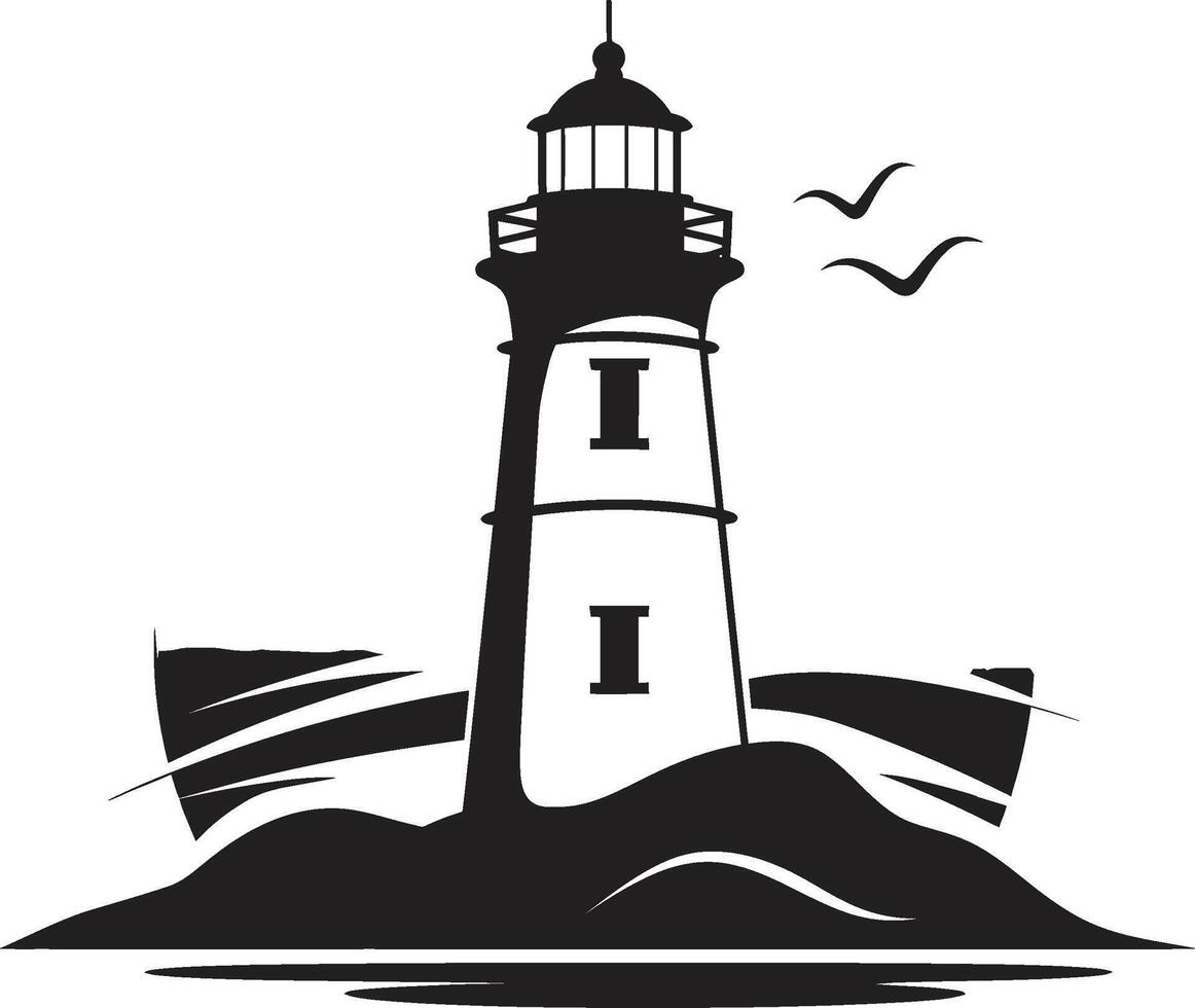 Seafaring Elegance Coastal Lighthouse in Maritime Mastery Lighthouse in Nautical Style vector