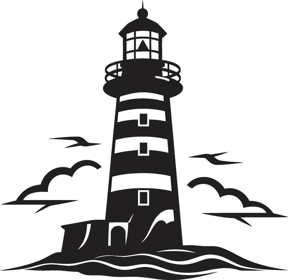 Seafaring Illumination Nautical Maritime Beacon Majesty Lighthouse vector