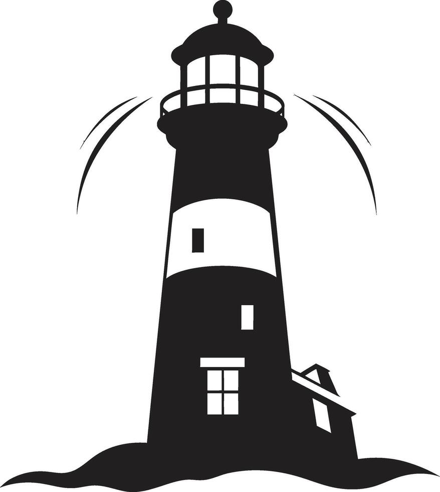 Beacon of Serenity for Lighthouse Seafarers Guardian Tower Coastal Lighthouse vector