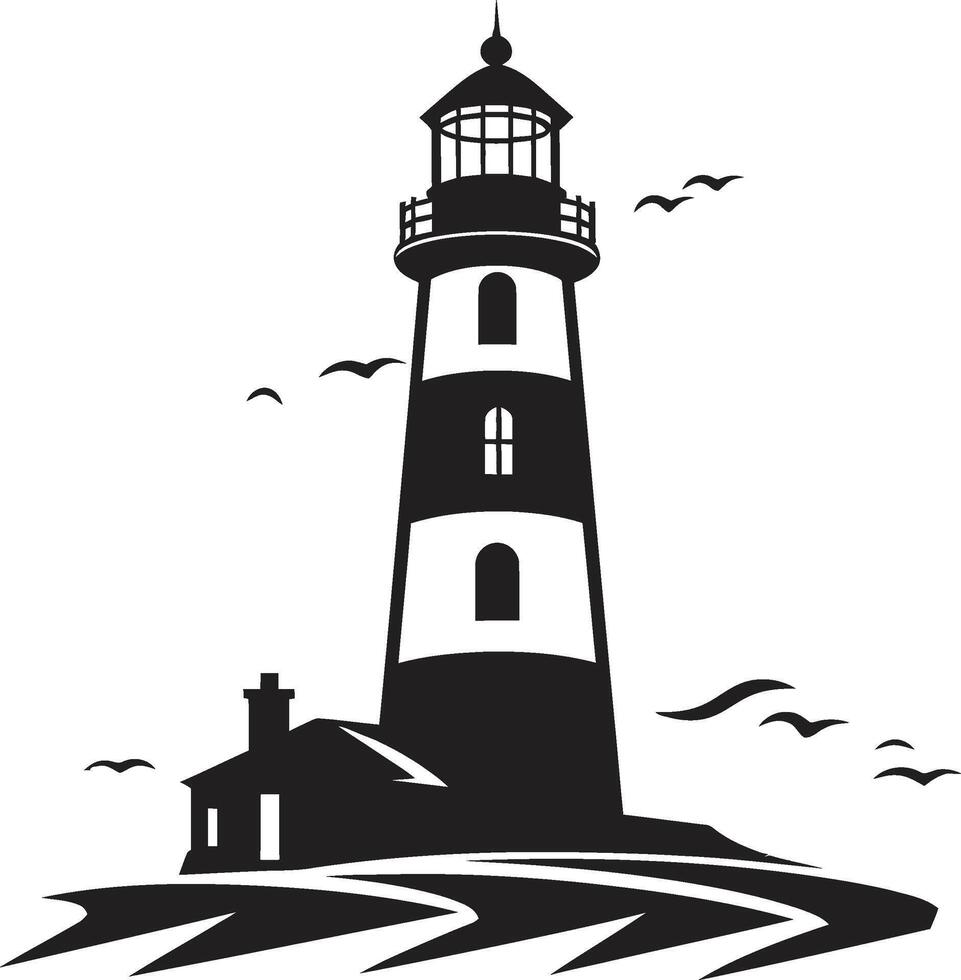 Illuminating Horizons Coastal Lighthouse Nautical Tower Radiance of Lighthouse vector