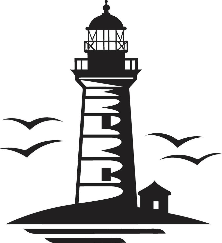 Beacon of Maritime Hope for Lighthouse Seafaring Elegance Coastal Lighthouse in vector