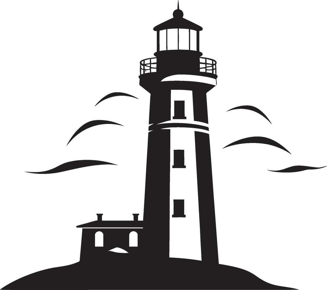 Maritime Guardian Tower Nautical Lighthouse Seafarers Illumination of Lighthouse vector