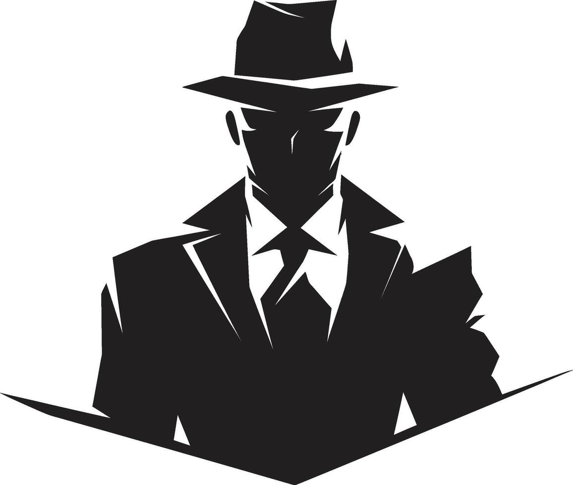 Tailored Tyranny Emblem of Mafia Boss Attire Sharp Dressed Shadows for Mafia vector