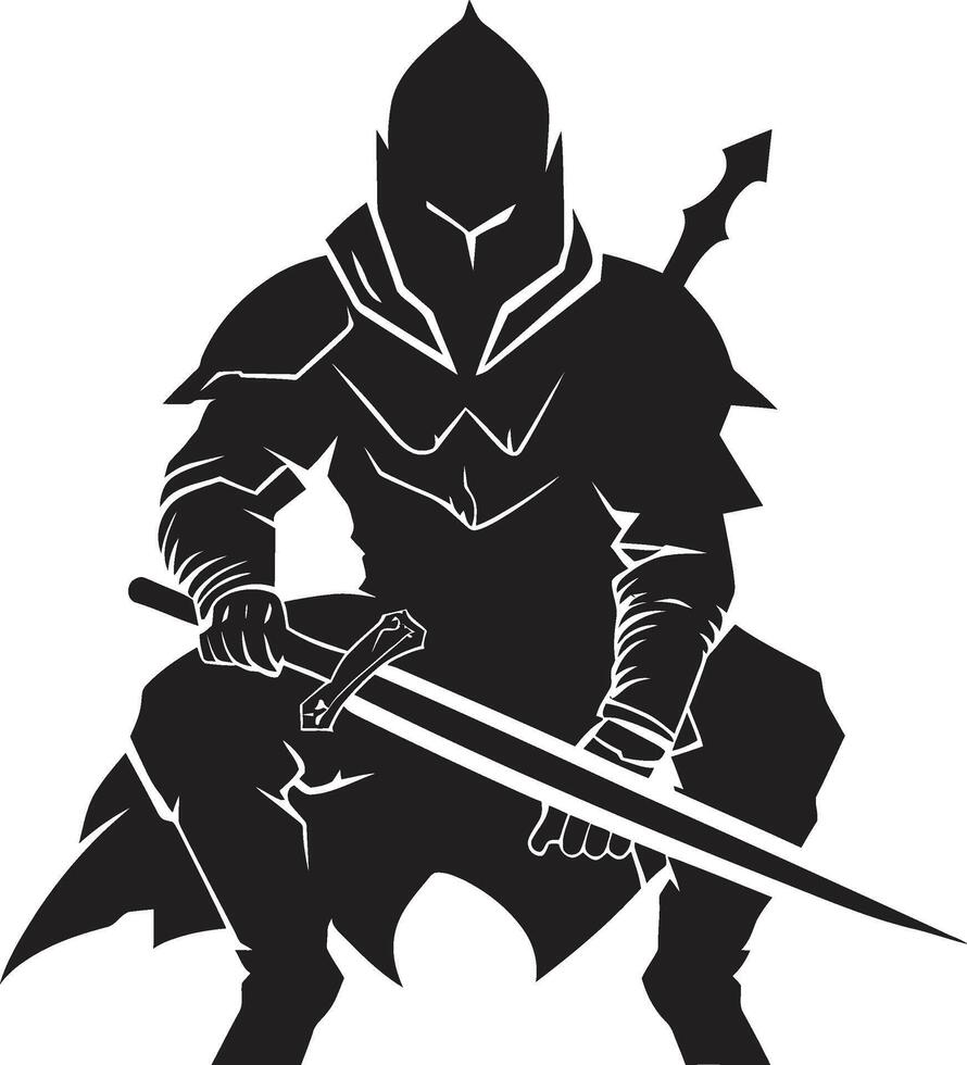 Ironclad Sentinel Mascot for Lancer Soldier Warzone Warrior of Lancer Soldier Mascot vector