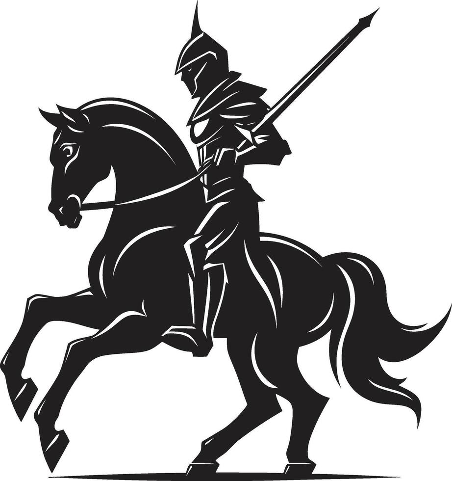 Stealth Striker Mascot for Elite Lancer Soldier Valor Vanguard Lancer Soldier vector