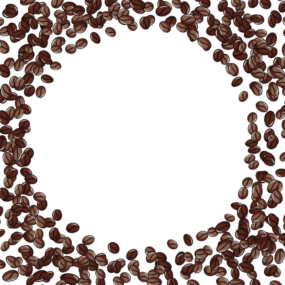 café arábica frijoles marco. antecedentes para tu texto. vector