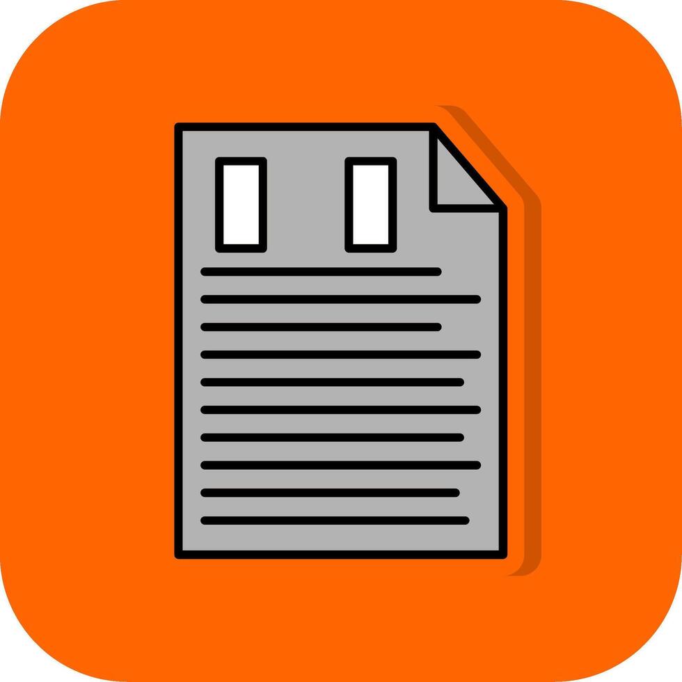 Project Management Filled Orange background Icon vector