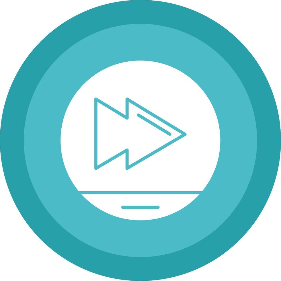 Skip Glyph Multi Circle Icon vector