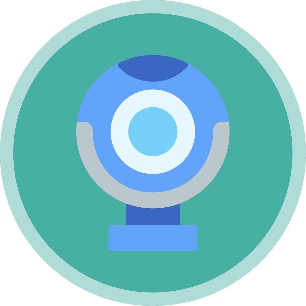 Webcam Flat Multi Circle Icon vector