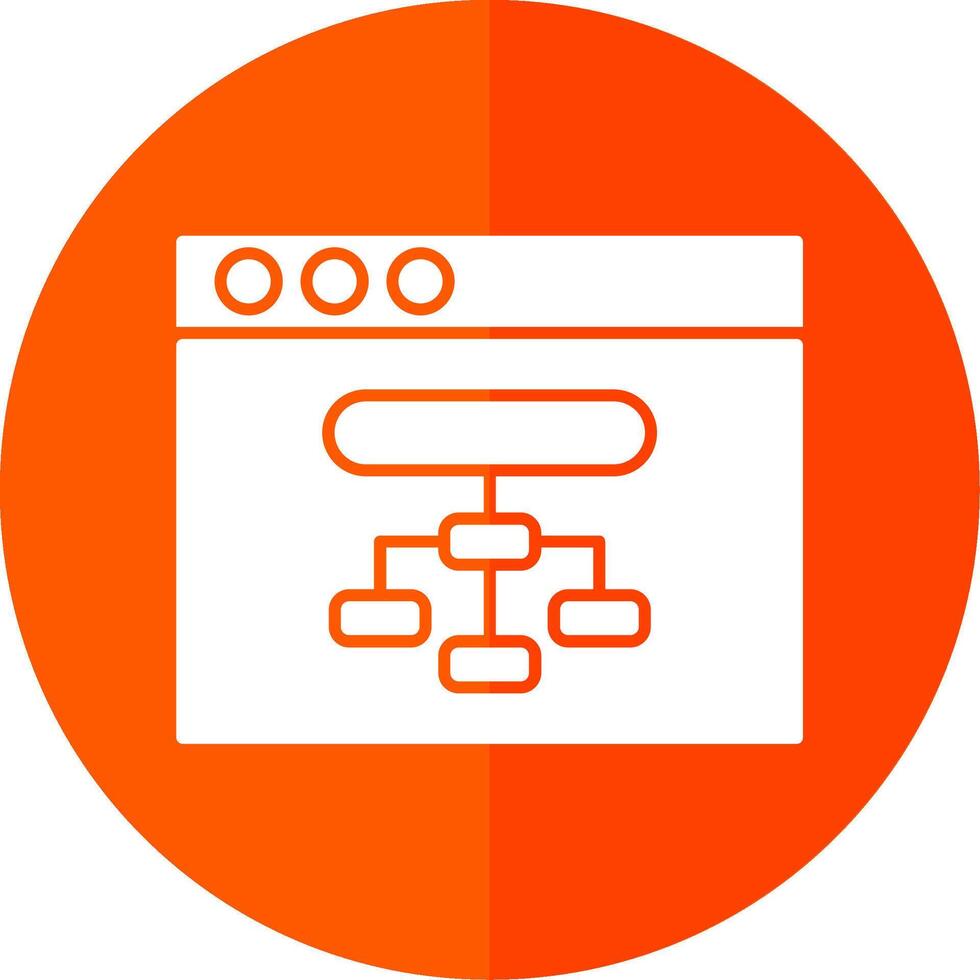 Browser Glyph Red Circle Icon vector