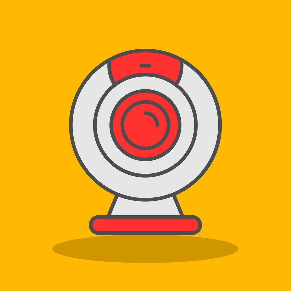 Webcam Filled Shadow Icon vector