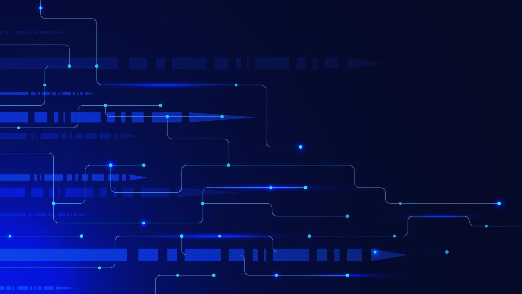 resumen conectando puntos y líneas con flechas digital flecha firmar, velocidad movimienot. ciencia, futurista, energía y tecnología concepto vector