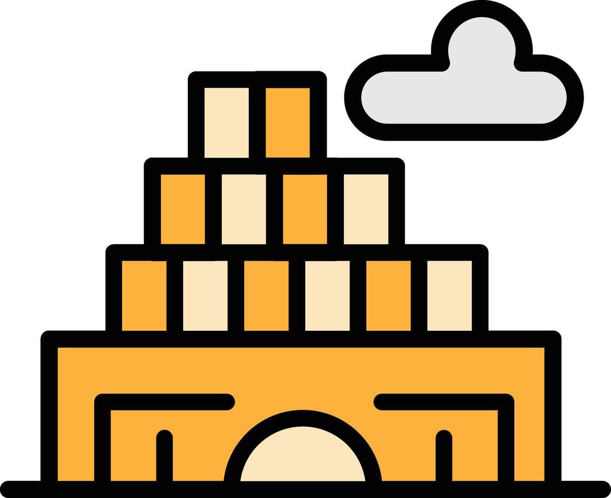 Landmark building in the concept of tourism vector