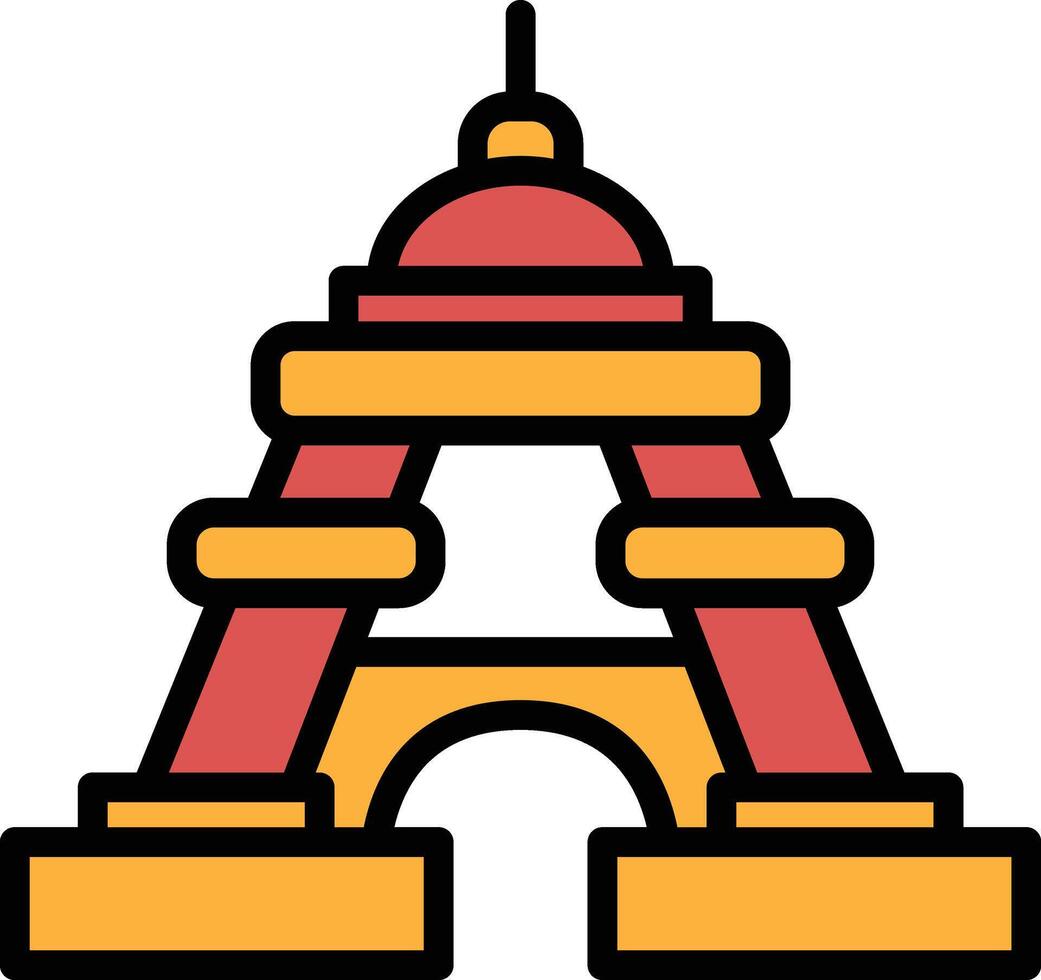 Landmark building in the concept of tourism vector