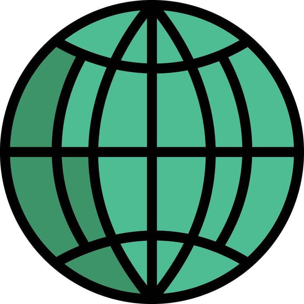 the model globe with a line through it vector