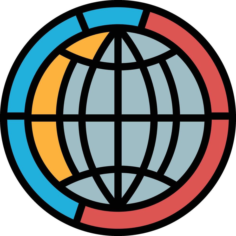 the model globe with a line through it vector