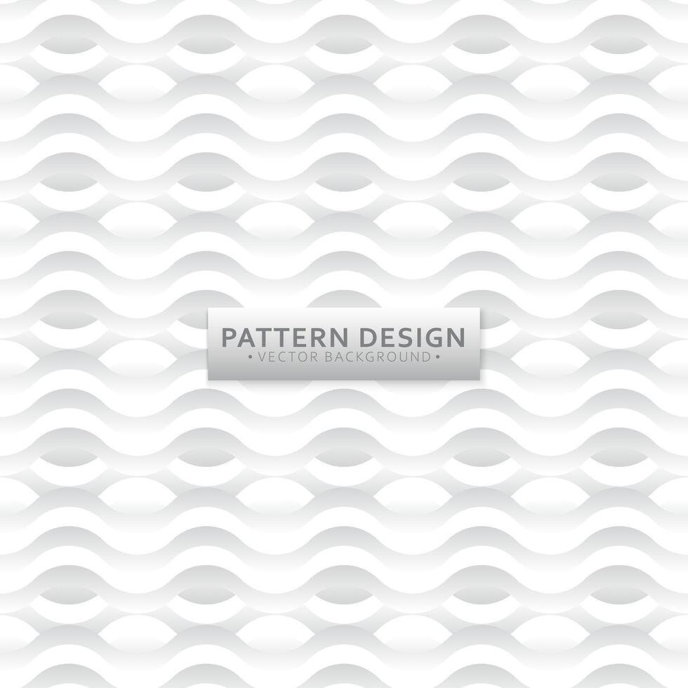 Minimalist wavy line pattern background design vector