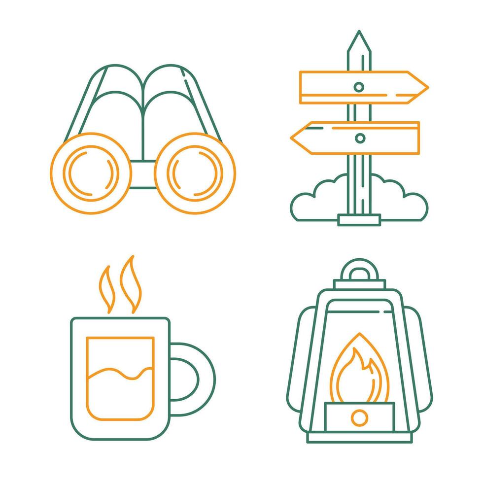 Camping element illustration vector