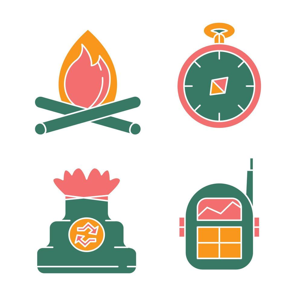 Camping element illustration vector