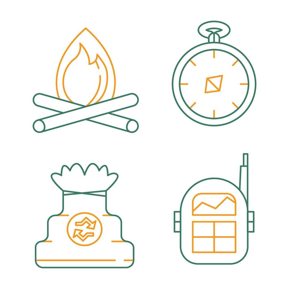 Camping element illustration vector