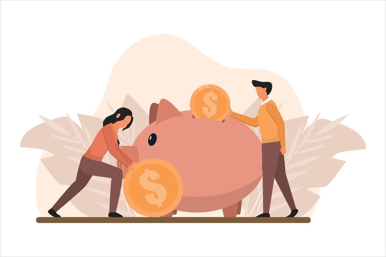 Finance Business Flat Illustration Design vector