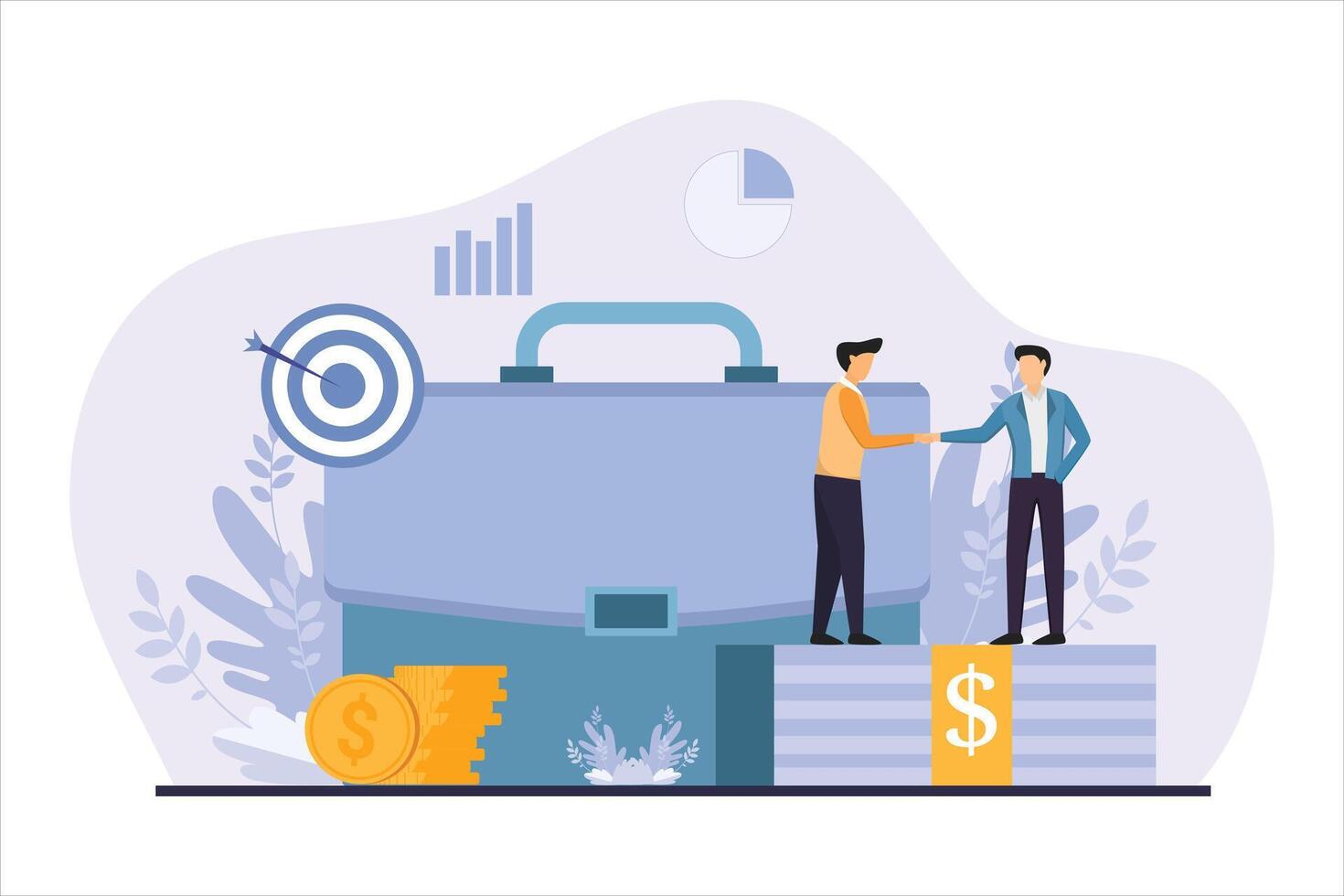 Finance Business Flat Illustration Design vector