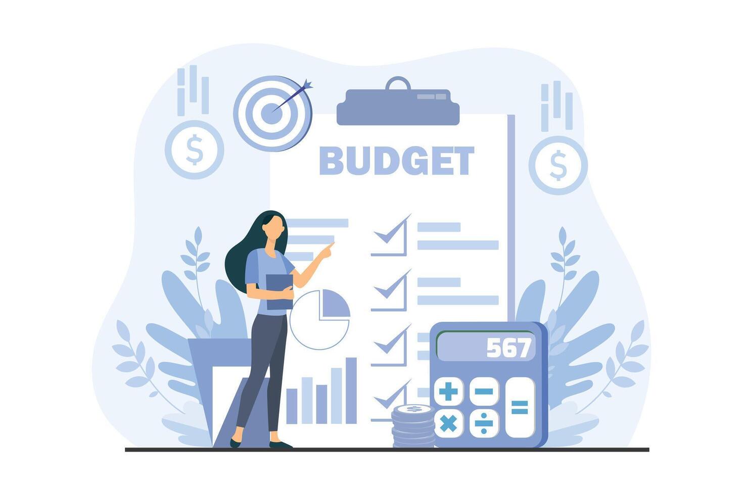 Finance Business Flat Illustration Design vector