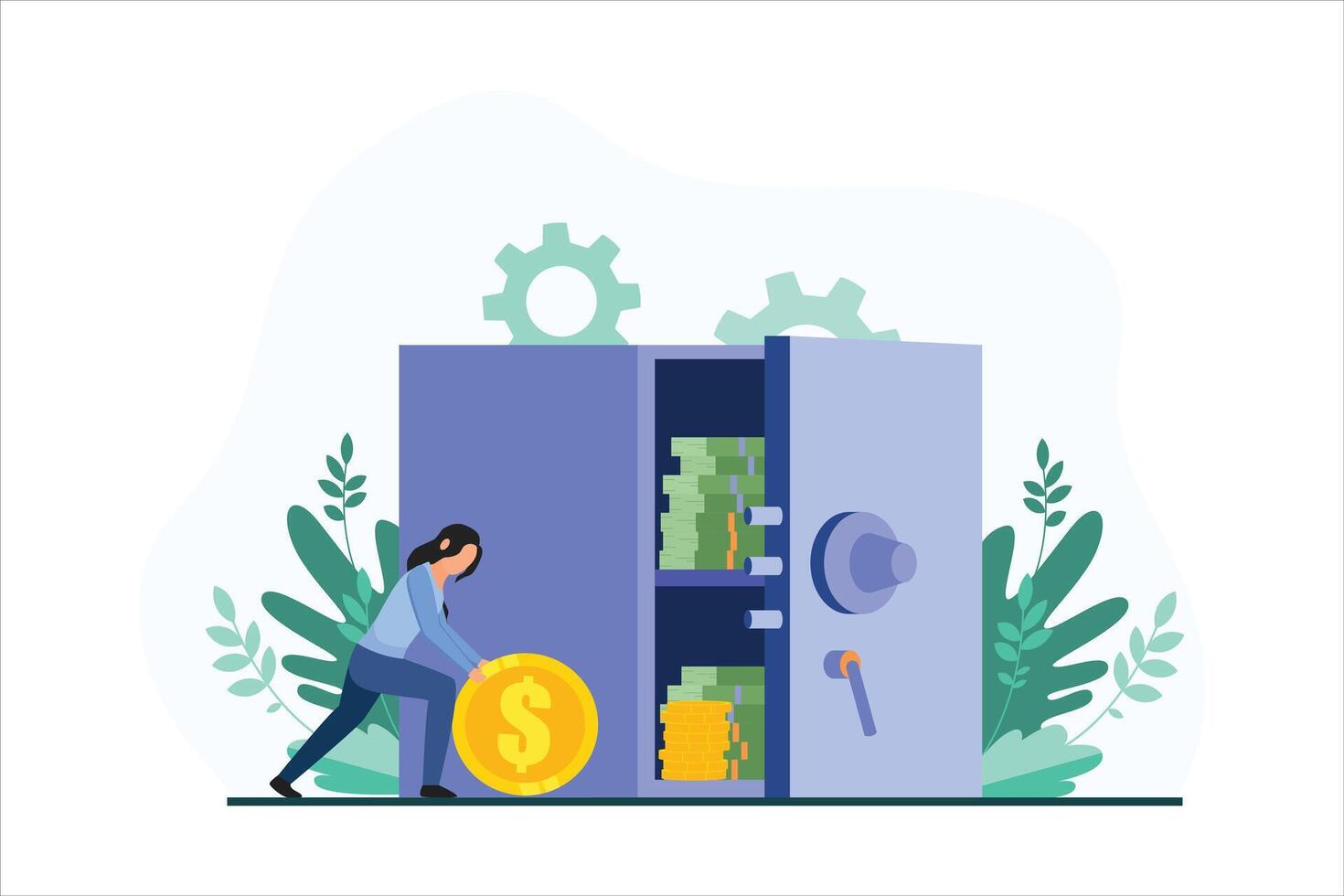 Finance Business Flat Illustration Design vector