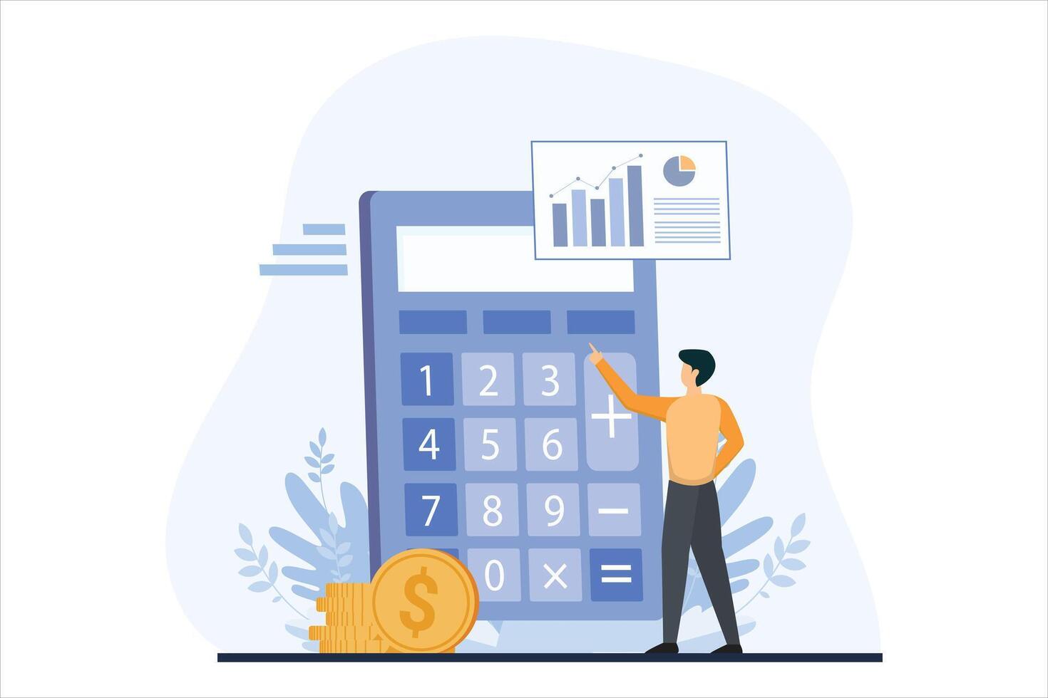 Finance Business Flat Illustration Design vector