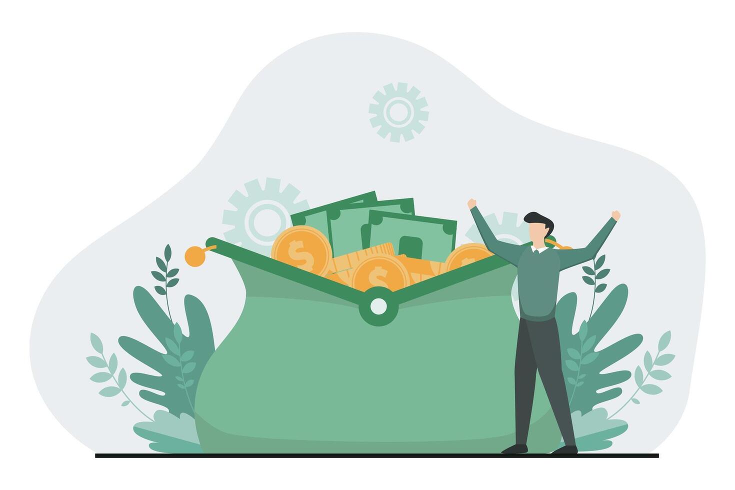 Finance Business Flat Illustration Design vector